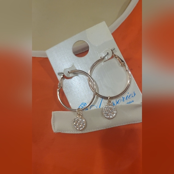 I.N. San Francisco orange & creme Blouse size small - Picture 3 of 8